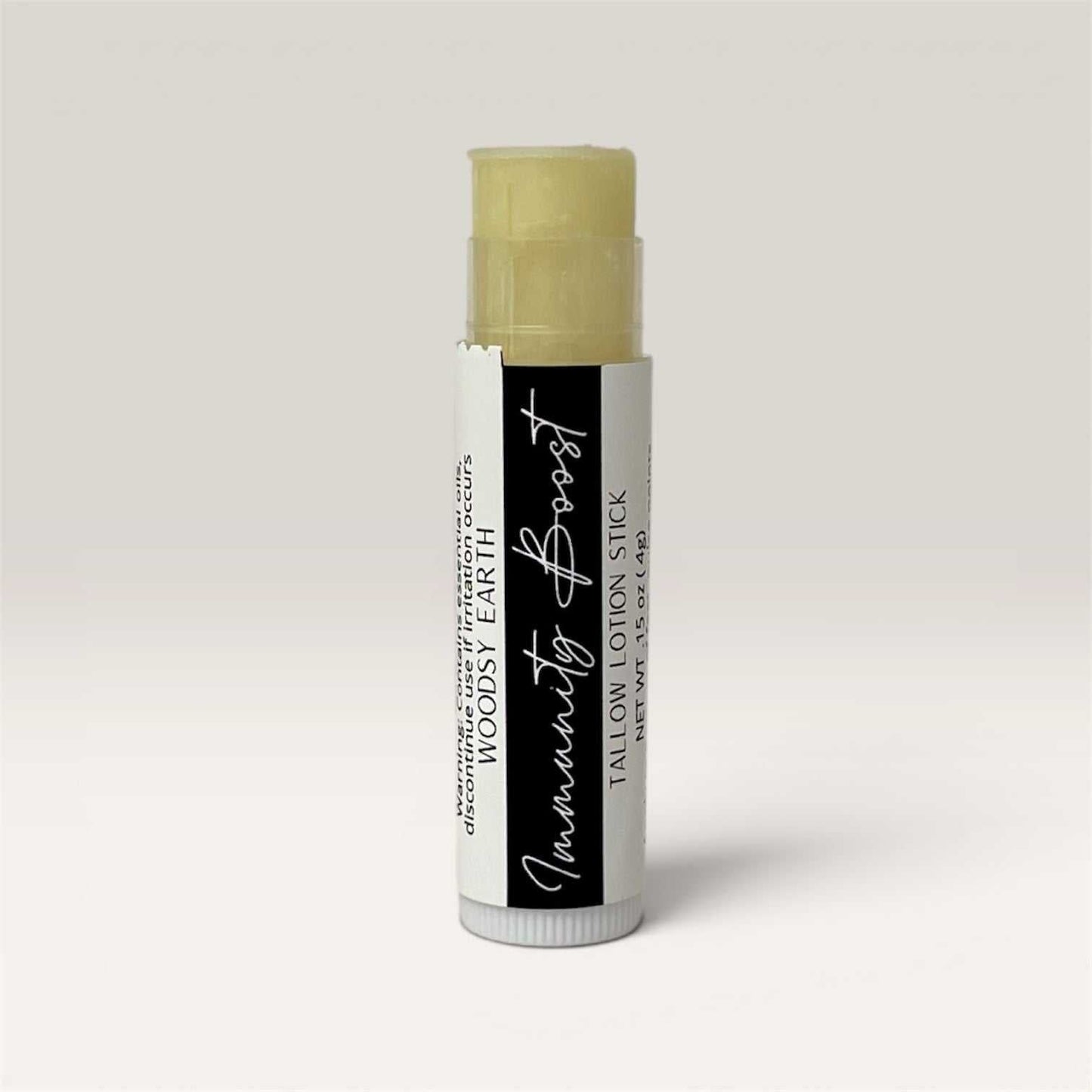 Immunity Boost Tallow Lotion Stick solid bar with natural beeswax and essential oils for skin nourishment and wellness