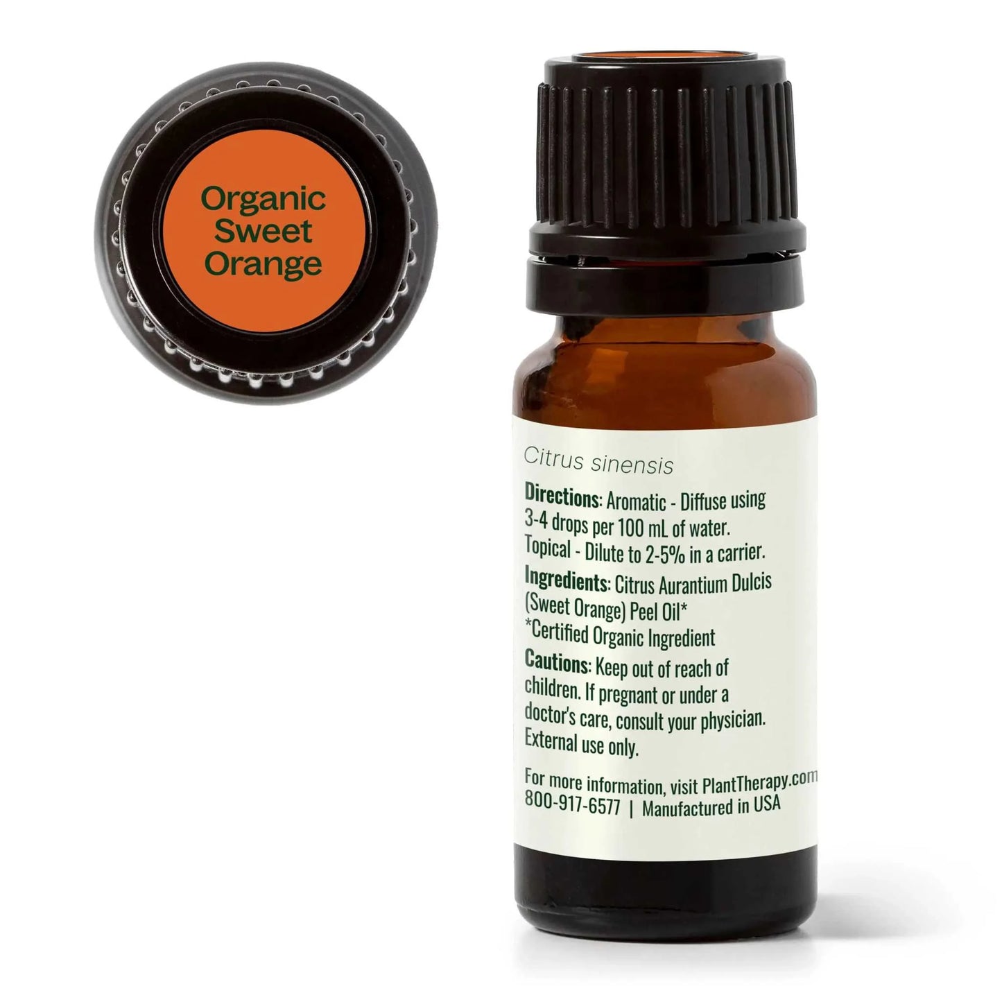 Plant Therapy - Organic Sweet Orange Essential Oil 10 mL