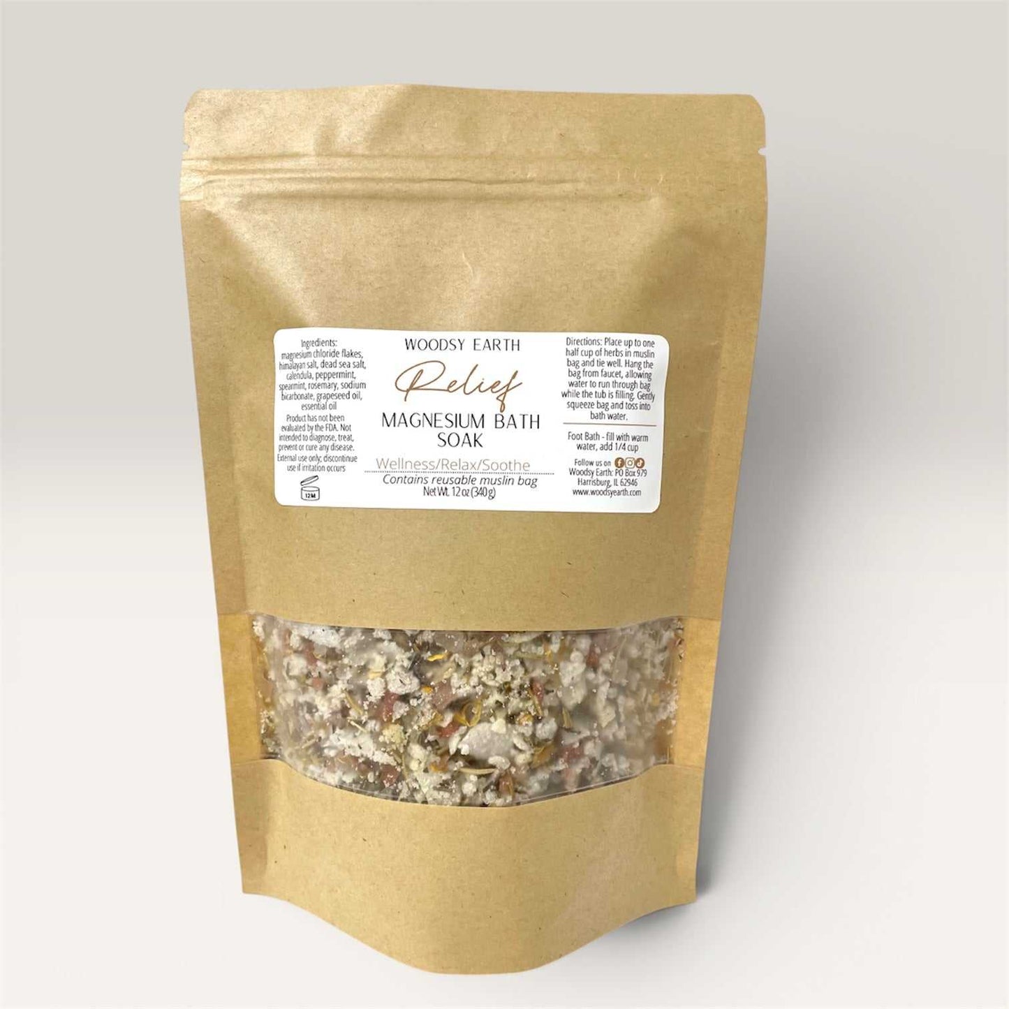 Magnesium Bath Soak – Detox & Muscle Relief | 4oz & 12oz