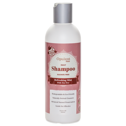 Opulent Blends Natural Hair Shampoos - Refreshing Mint with Tea Tree, 8.0 fl oz.