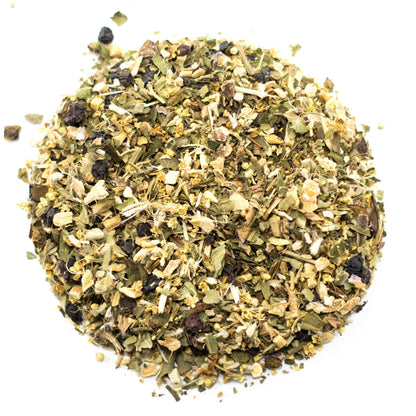 Roots Apothecary Immune Boost Tea blend with organic botanicals.