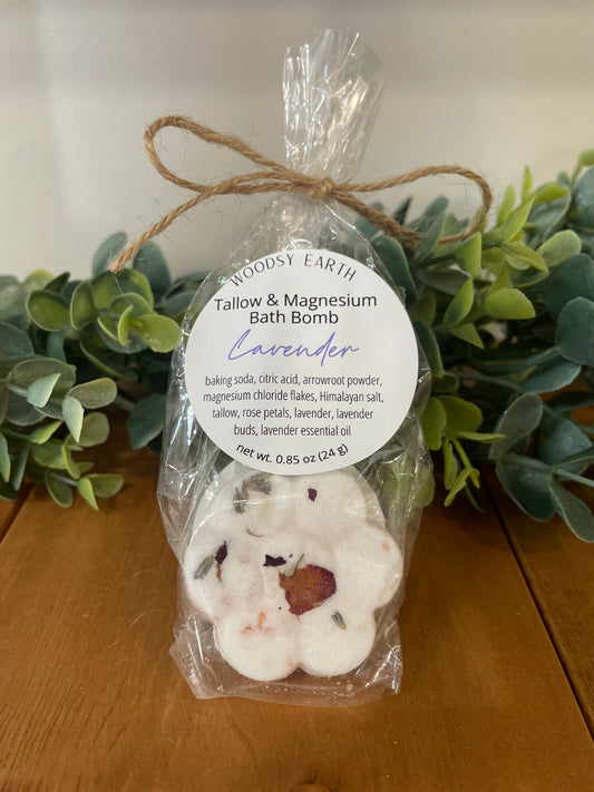 Luxury Magnesium Bath Bomb with Himalayan Salt and Lavender for Relaxation and Skin Nourishment