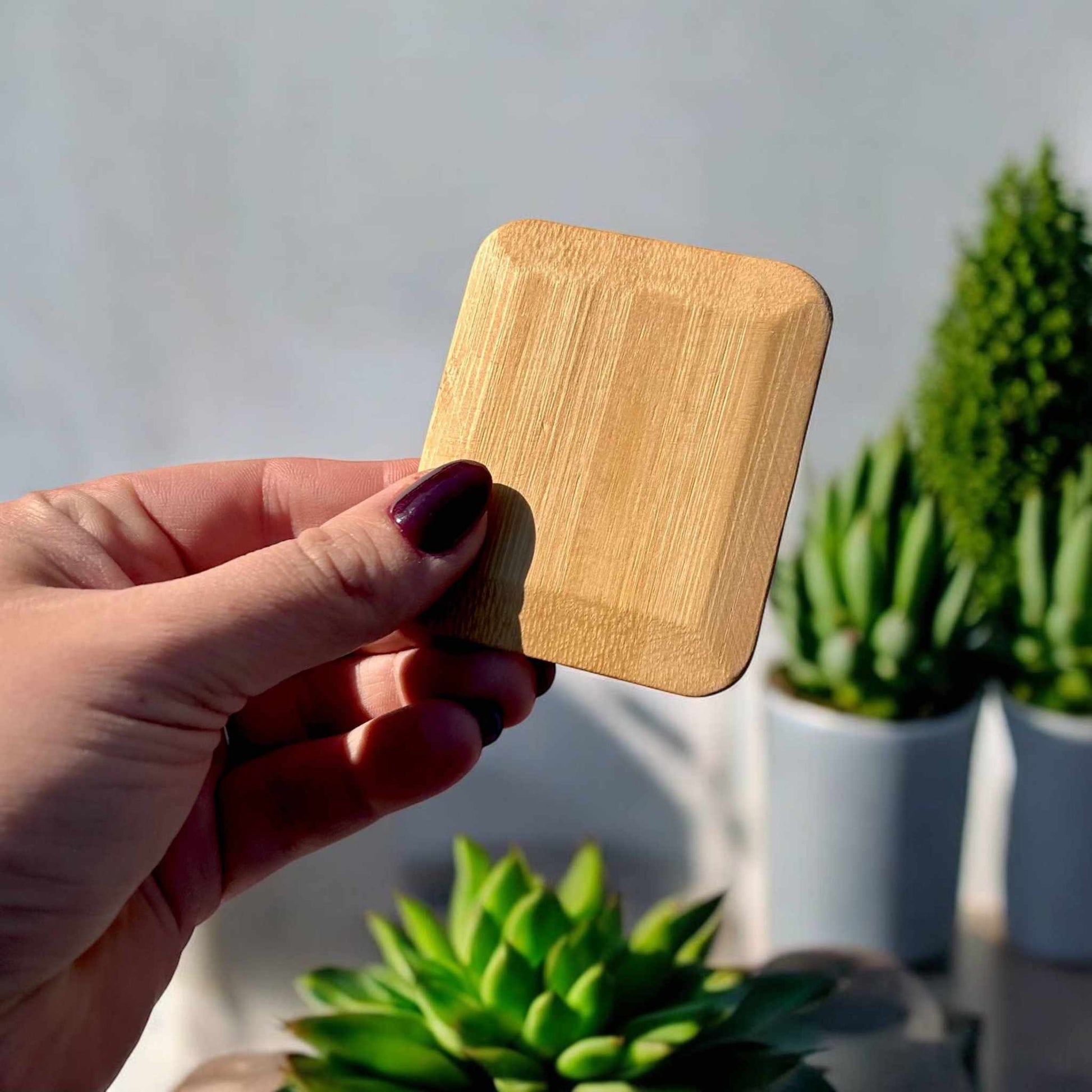 Eco-friendly Bamboo Switch pot scraper, a natural tool for cleaning pots, pans, and kitchen surfaces.