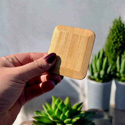 Eco-friendly Bamboo Switch pot scraper, a natural tool for cleaning pots, pans, and kitchen surfaces.