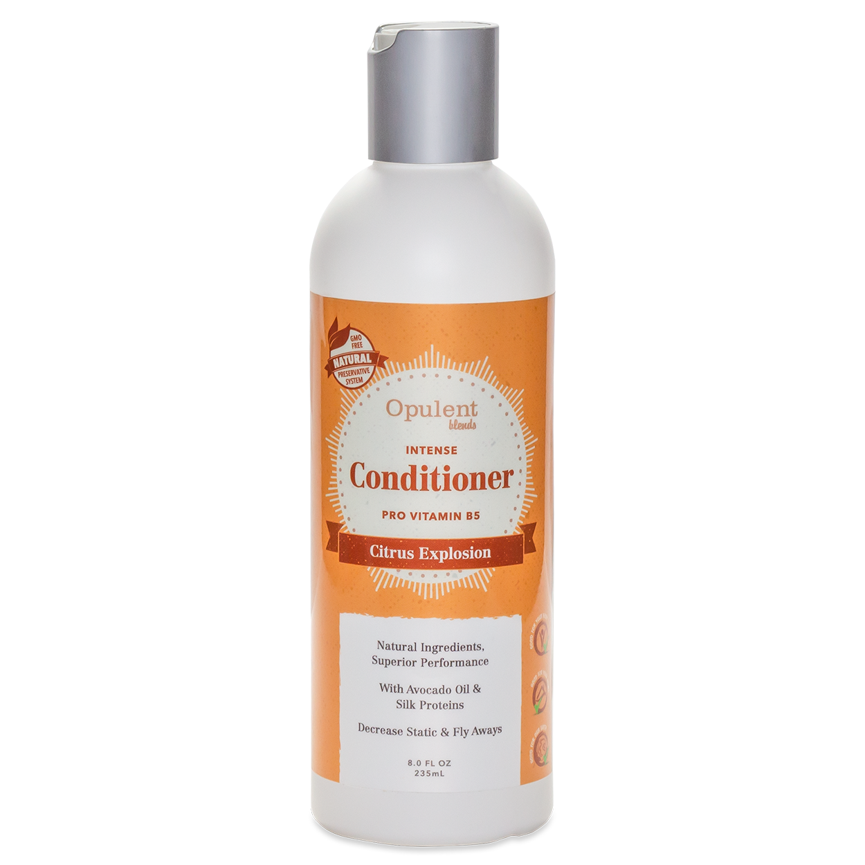 Opulent Blends Citrus Explosion Conditioner – natural hair conditioner with avocado oil, silk proteins, and Pro Vitamin B5 in 8 oz bottle