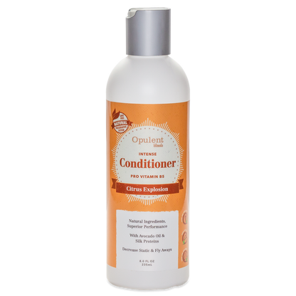Opulent Blends Citrus Explosion Conditioner – natural hair conditioner with avocado oil, silk proteins, and Pro Vitamin B5 in 8 oz bottle