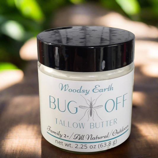 Bug Off  Tallow Butter 4 oz glass jar
