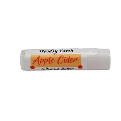 Apple Cider Tallow Lip Butter tube with organic ingredients and no synthetic additives.